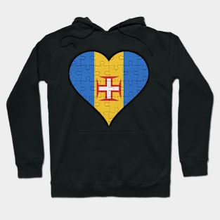 Madeiran Jigsaw Puzzle Heart Design - Gift for Madeiran With Madeira Roots Hoodie